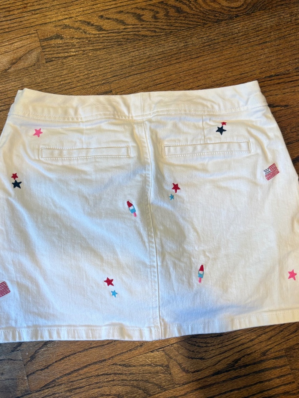 Lilly Pulitzer Colette Denim Skort White It's A 250th Celebration, Sz 2 - Picture 3 of 4